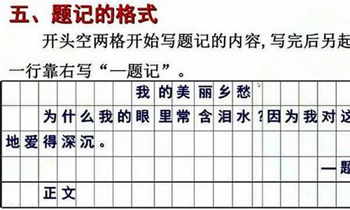 题记式作文开头结尾摘抄_题记式作文开头和结尾