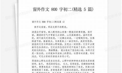 通讯作文800字初二