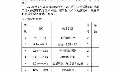 美术教学计划_美术教学小学