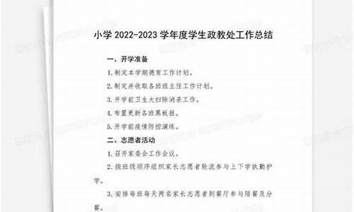 小学政教处工作总结2024年_小学政教处工作总结